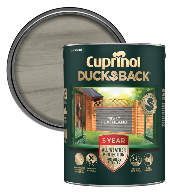 Cuprinol 5 Year Ducksback - 5L - Misty Heathland
