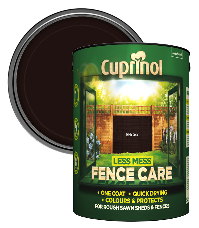 Cuprinol Less Mess Fence Care - Rich Oak - 5L