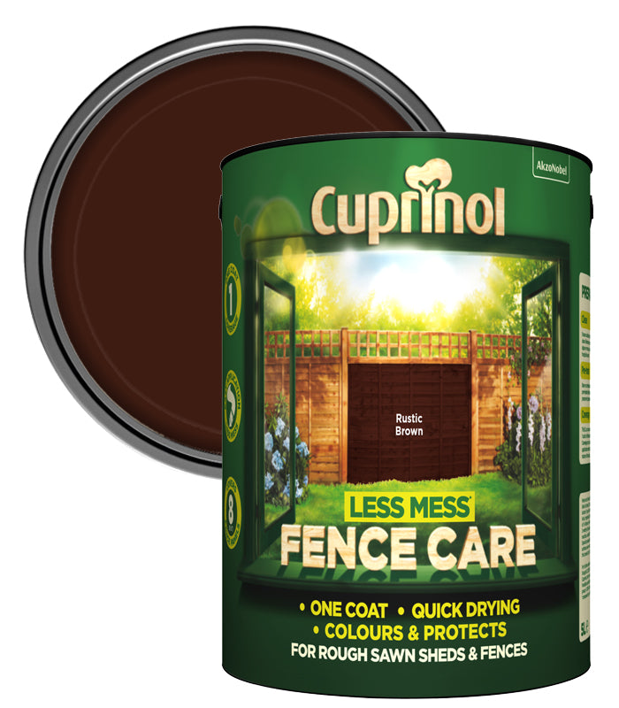 Cuprinol Less Mess Fence Care - Rustic Brown - 5L