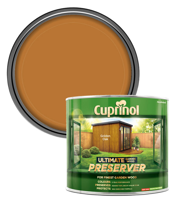 Cuprinol Ultimate Garden Wood Preserver Golden Oak 1L