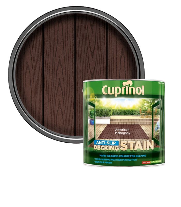 Cuprinol Anti Slip Decking Stain - American Mahogany - 2.5 Litre