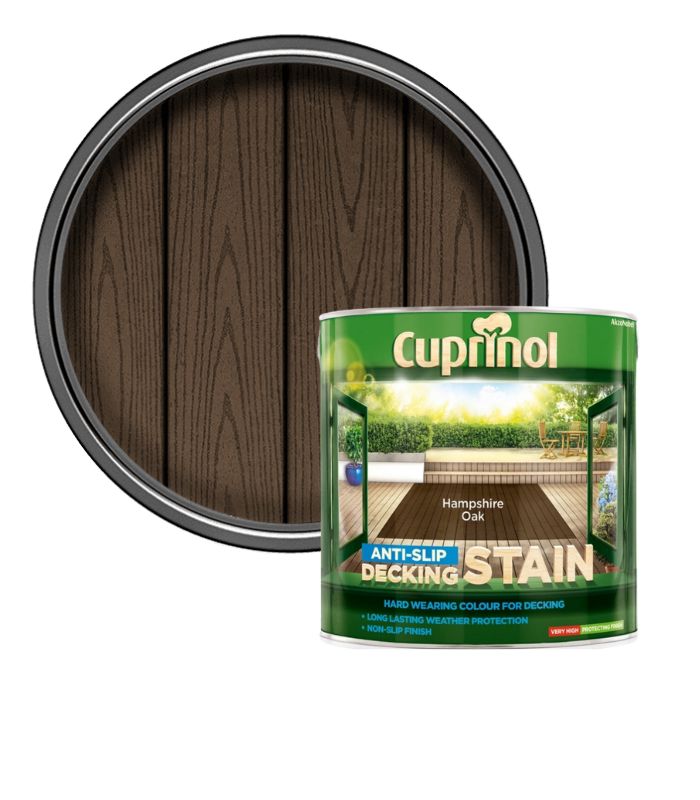 Cuprinol Anti Slip Decking Stain - Hampshire Oak - 2.5 Litre