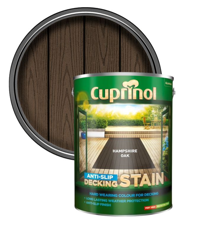 Cuprinol Anti Slip Decking Stain - Hampshire Oak - 5 Litre