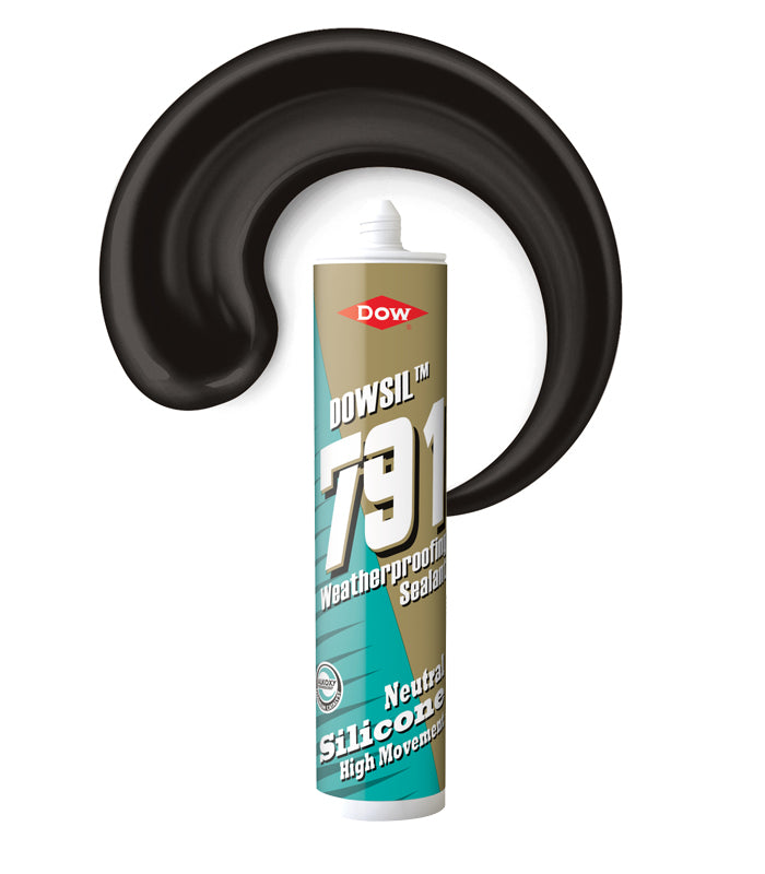Dowsil 791 External Weatherproofing Silicone Sealant 310ml Cartridge - Black