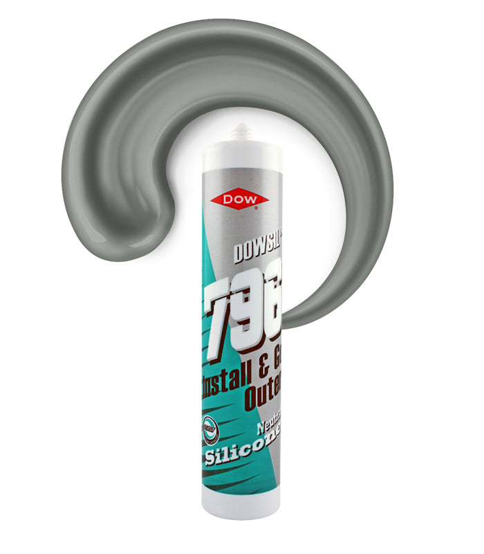 Dowsil 796 External PVCu Silicone Sealant 310ml Cartridge - Anthracite