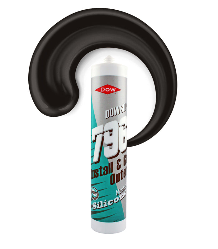 Dowsil 796 External PVCu Silicone Sealant 310ml Cartridge - Black