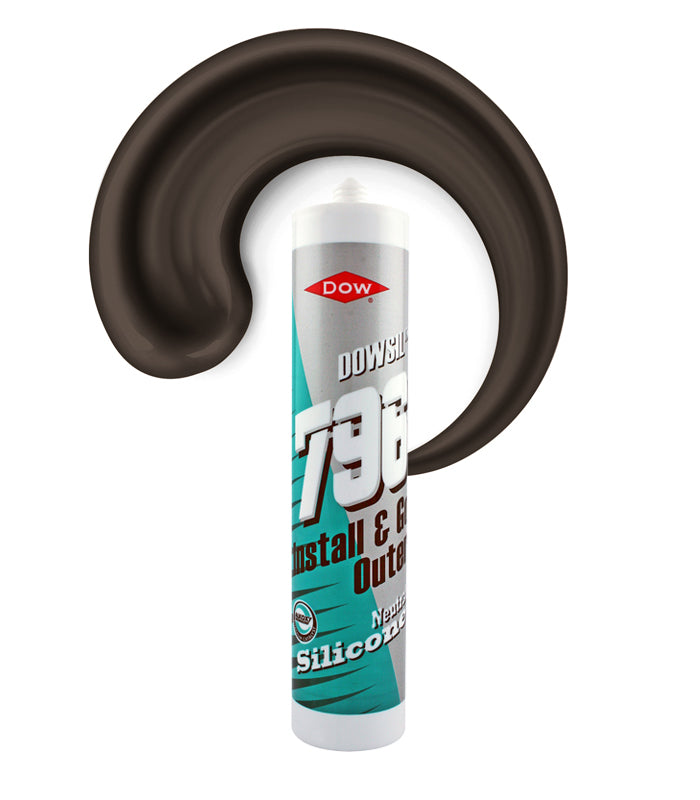 Dowsil 796 External PVCu Silicone Sealant 310ml Cartridge - Bronze