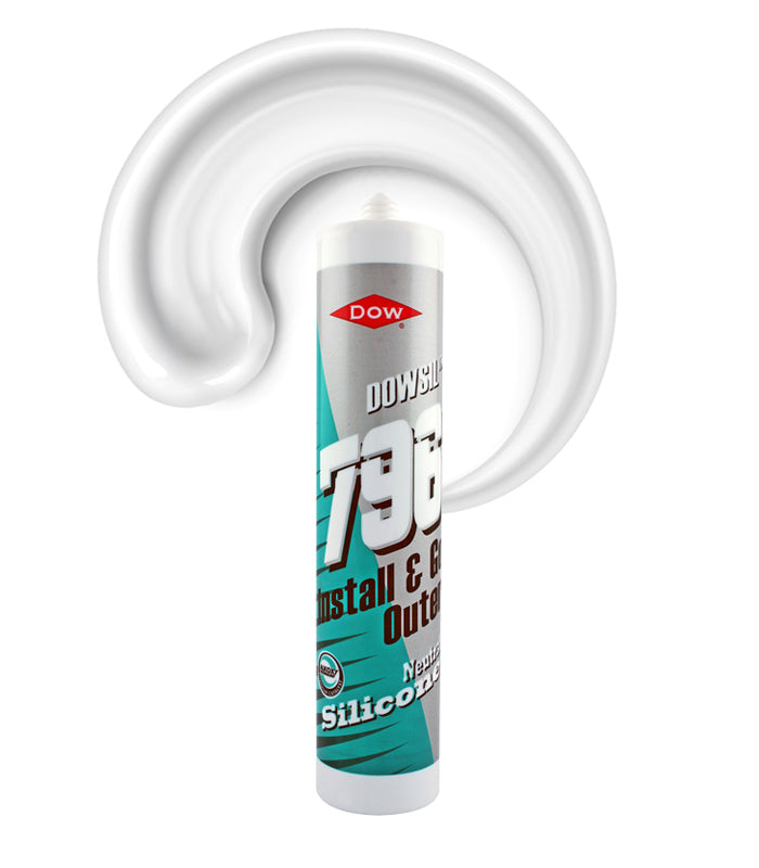 Dowsil 796 External PVCu Silicone Sealant 310ml Cartridge - White