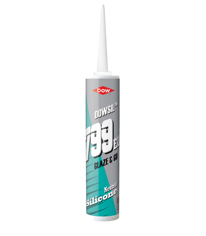 Dowsil 799 Plastic and Glass Silicone Sealant - 310ml Cartridge