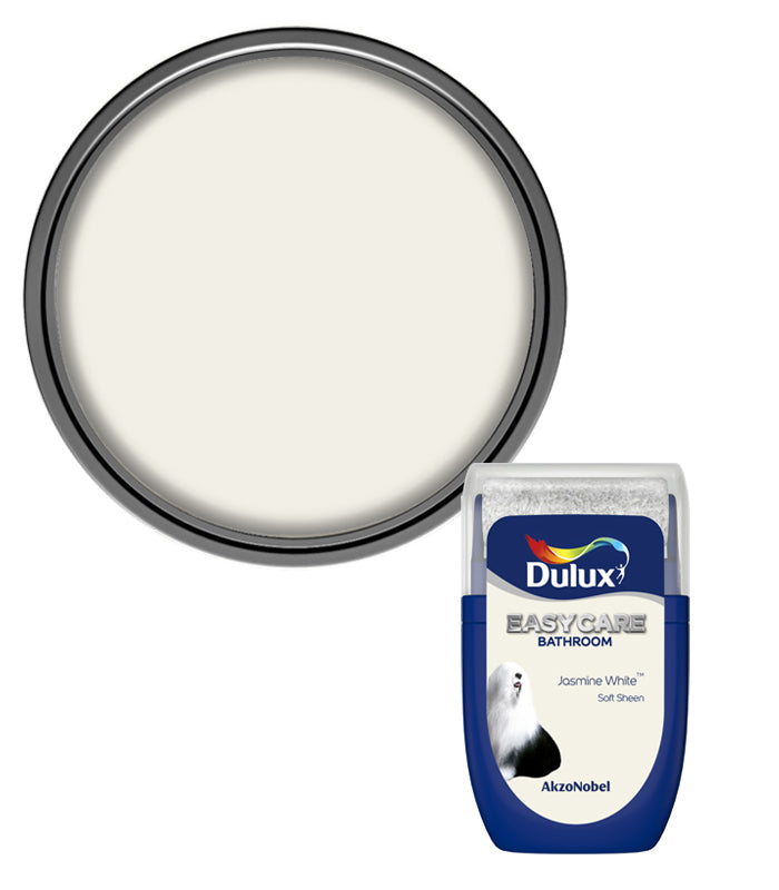 Dulux Easycare Bathroom Soft Sheen Tester Pot - 30ml - Jasmine White