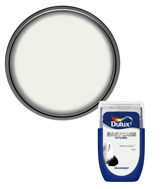 Dulux Easycare Kitchen Matt Tester Pot - 30ml - White Cotton
