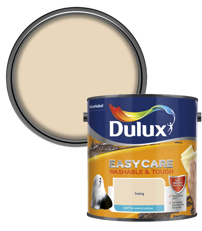Dulux Easycare Washable & Tough Matt Emulsion Paint - 2.5L - Ivory