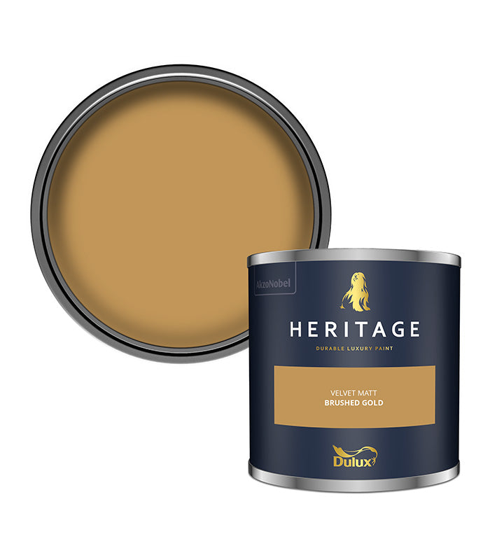 Dulux Heritage Velvet Matt - 125ml Tester Pot - Brushed Gold