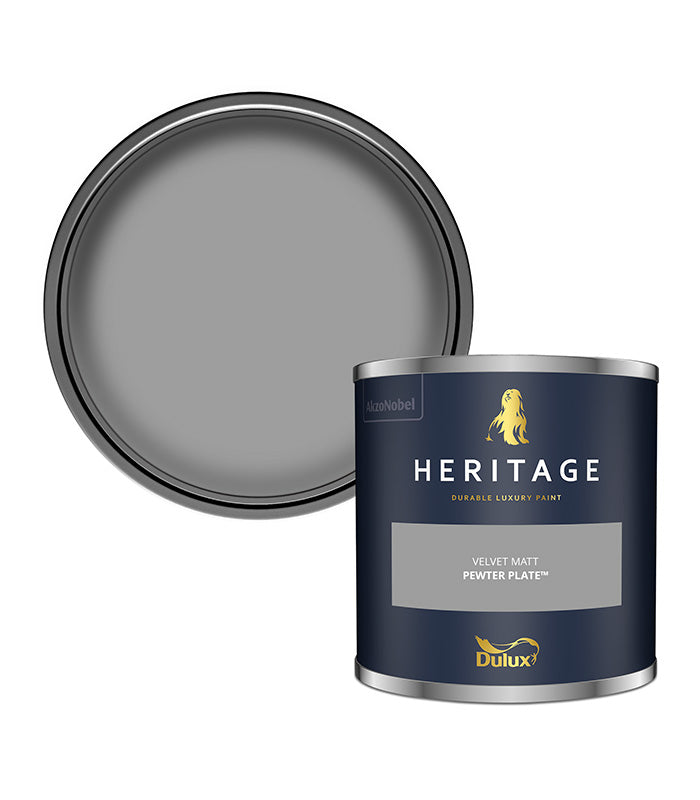 Dulux Heritage Velvet Matt - 125ml Tester Pot - Pewter Plate