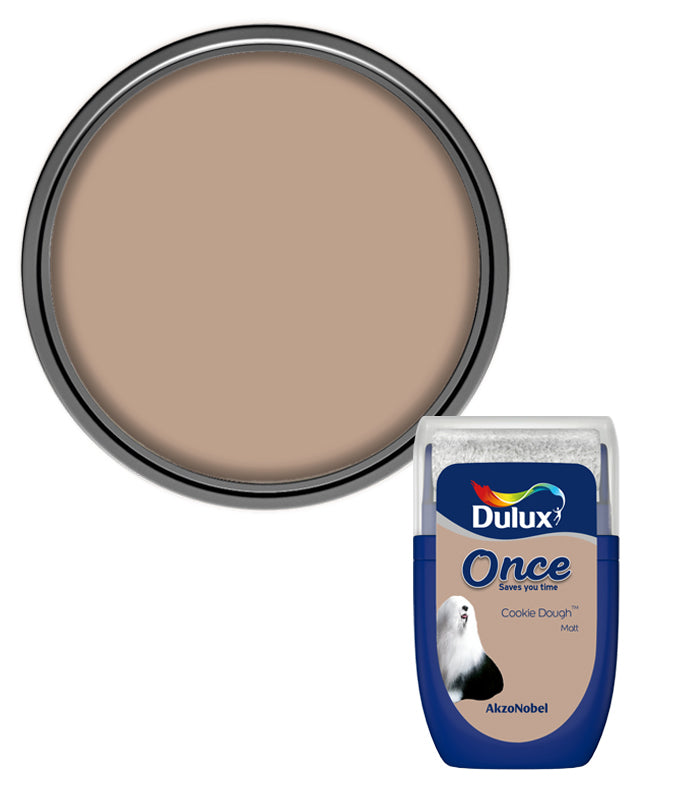 Dulux Retail Once Matt Tester Paint Pot - 30ml - Cookie Dough