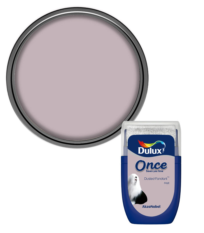 Dulux Retail Once Matt Tester Paint Pot - 30ml - Dusted Fondant