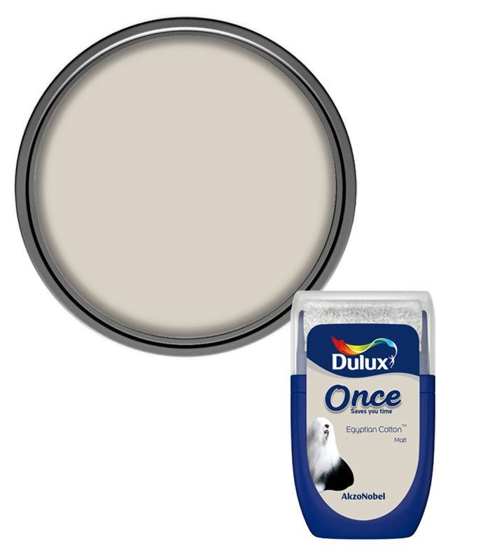 Dulux Retail Once Matt Tester Paint Pot - 30ml - Egyptian Cotton