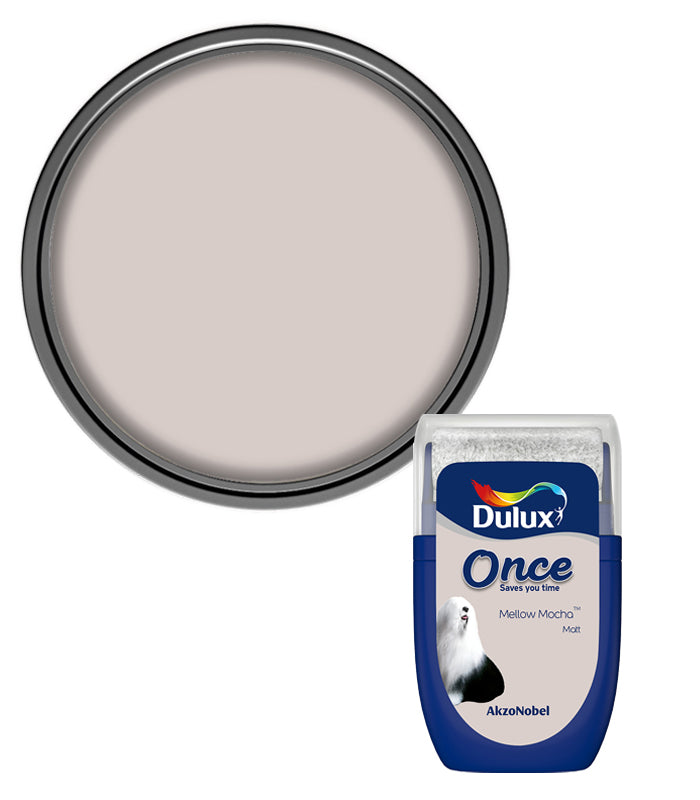 Dulux Retail Once Matt Tester Paint Pot - 30ml - Mellow Mocha