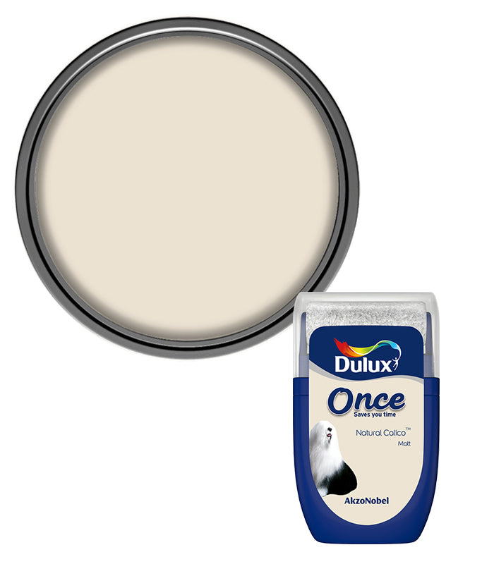 Dulux Retail Once Matt Tester Paint Pot - 30ml - Natural Calico
