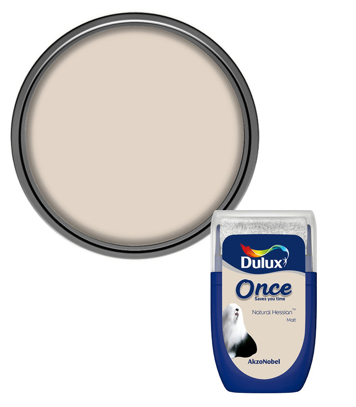 Dulux Retail Once Matt Tester Paint Pot - 30ml - Natural Hessian