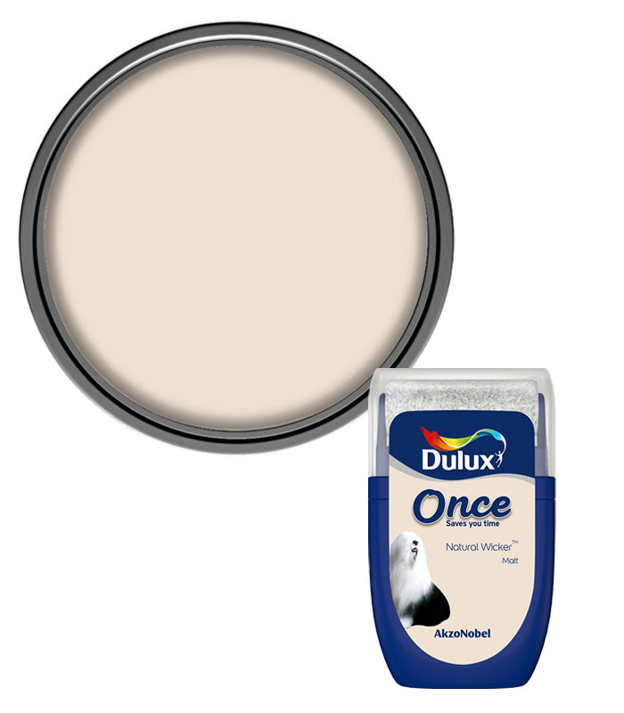 Dulux Retail Once Matt Tester Paint Pot - 30ml - Natural Wicker
