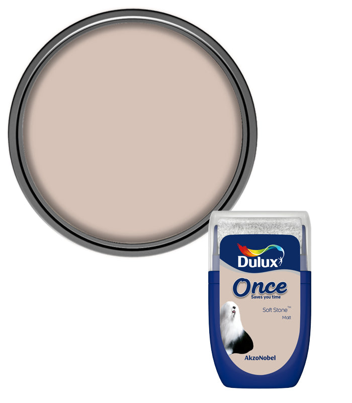Dulux Retail Once Matt Tester Paint Pot - 30ml - Soft Stone