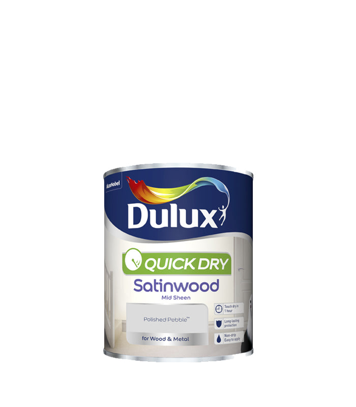 Dulux Quick Dry Satinwood Paint - White Cotton 750ml