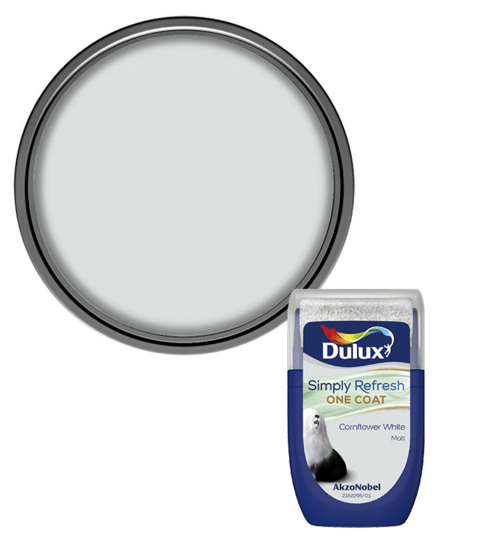 Dulux Simply Refresh One Coat Matt Tester Pot - 30ml - Cornflower White