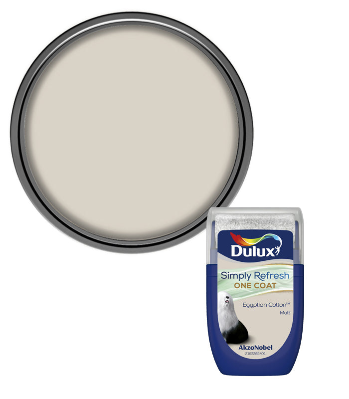 Dulux Simply Refresh One Coat Matt Tester Pot - 30ml - Egyptian Cotton
