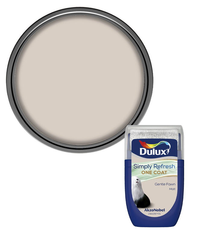 Dulux Simply Refresh One Coat Matt Tester Pot - 30ml - Gentle Fawn