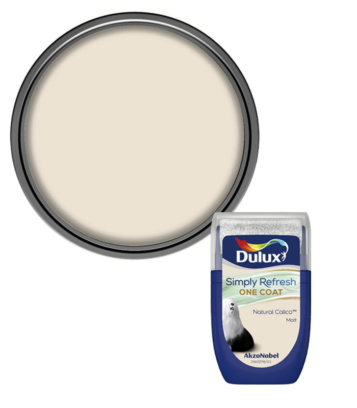 Dulux Simply Refresh One Coat Matt Tester Pot - 30ml - Natural Calico