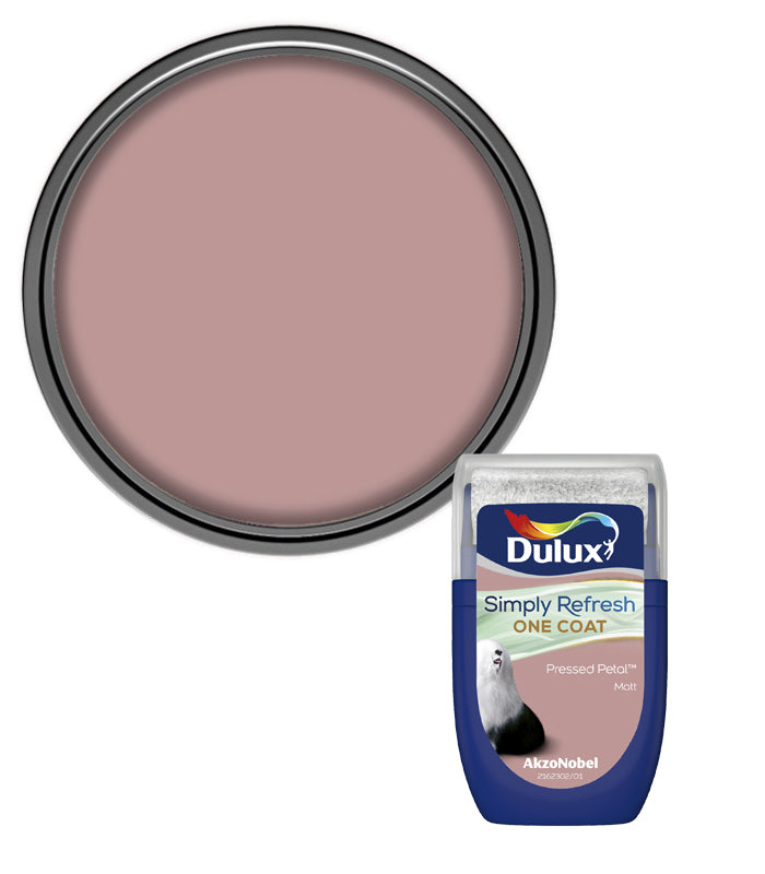 Dulux Simply Refresh One Coat Matt Tester Pot - 30ml - Pressed Petal