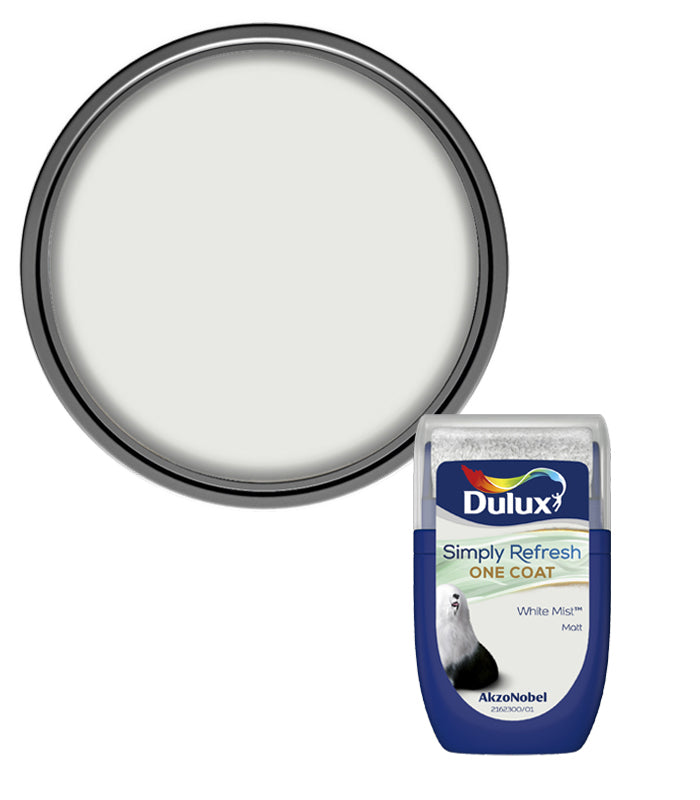 Dulux Simply Refresh One Coat Matt Tester Pot - 30ml - White Mist