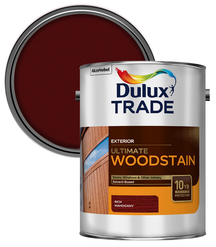 Dulux Trade Ultimate Weathershield Woodstain - Rich Mahogany - 5L