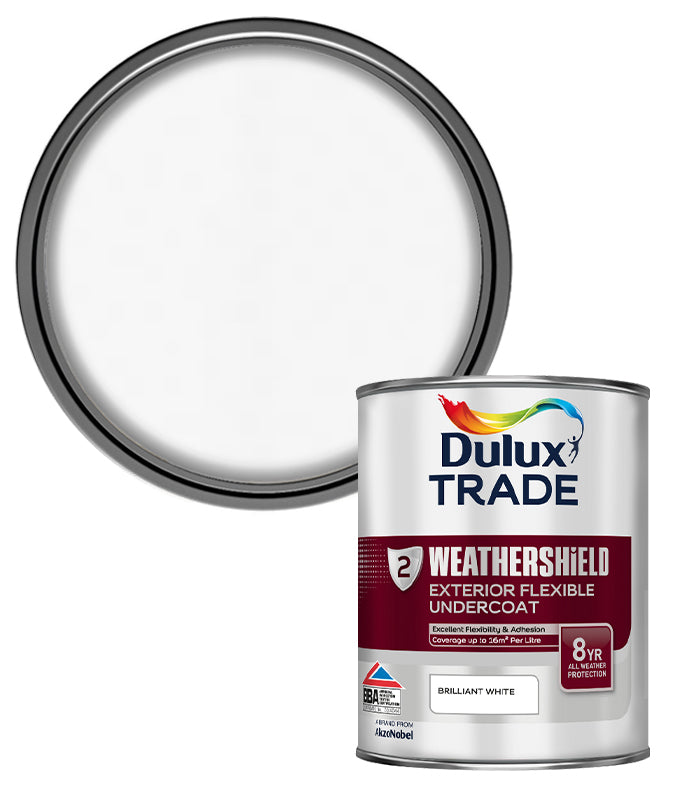 Dulux Trade Weathershield Undercoat - Brilliant White - 1L