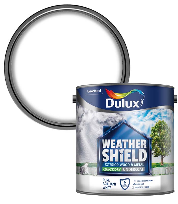 Dulux Weathershield Exterior Undercoat Pure Brilliant White 2.5L