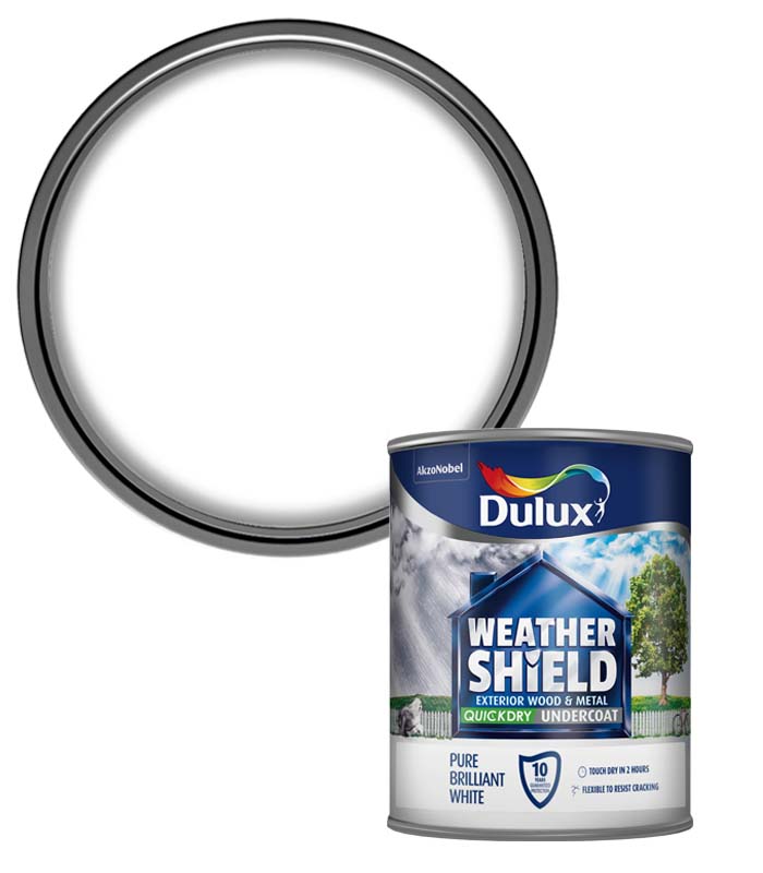 Dulux Weathershield Exterior Undercoat Pure Brilliant White 750ml