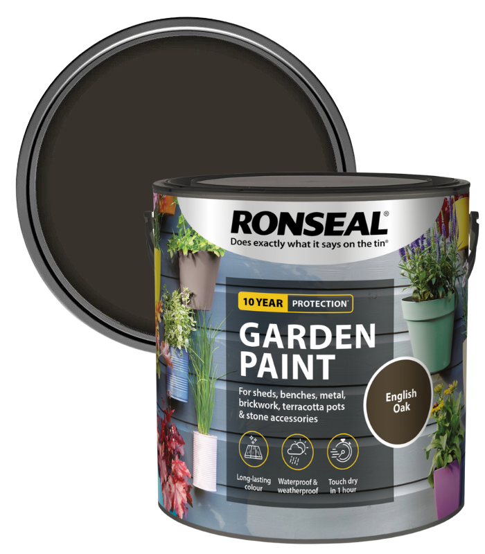 Ronseal Garden Paint - English Oak - 2.5 Litre