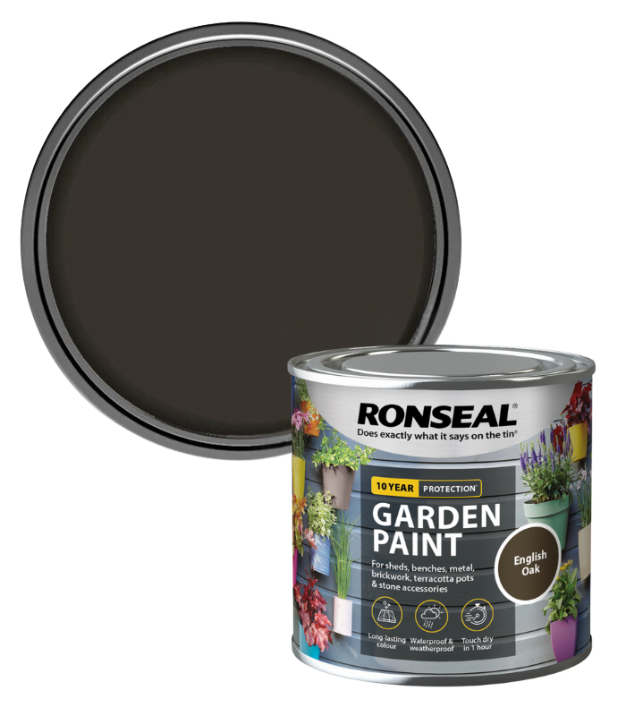 Ronseal Garden Paint - English Oak - 250ml