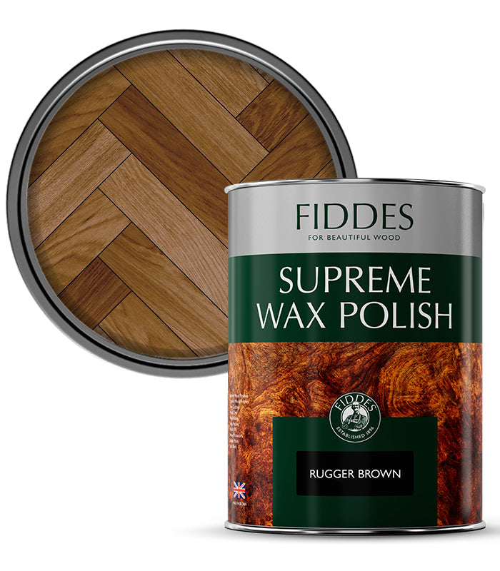 Fiddes - Supreme Furniture and Woodwork Wax Polish - 5 Litre - Rugger Brown