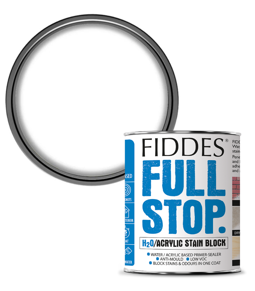 Fiddes Full Stop H2O Acrylic Stain and Odour Block - 1 Litre