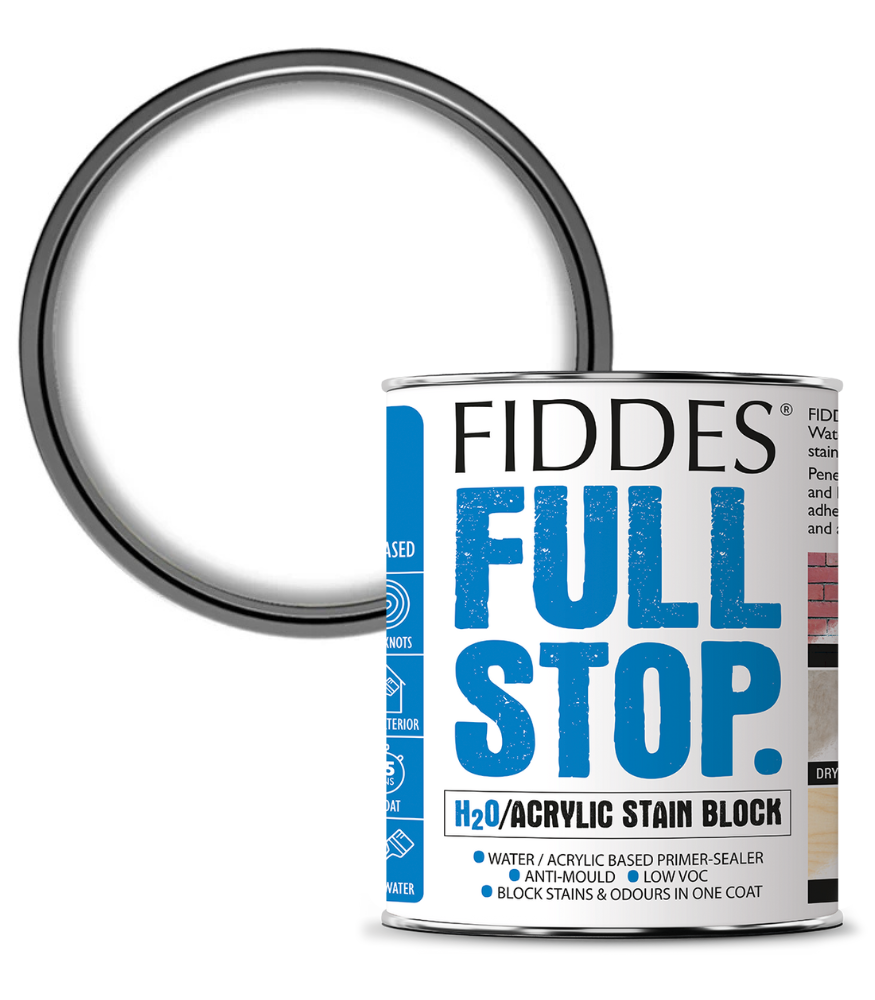 Fiddes Full Stop H2O Acrylic Stain and Odour Block - 2.5 Litre
