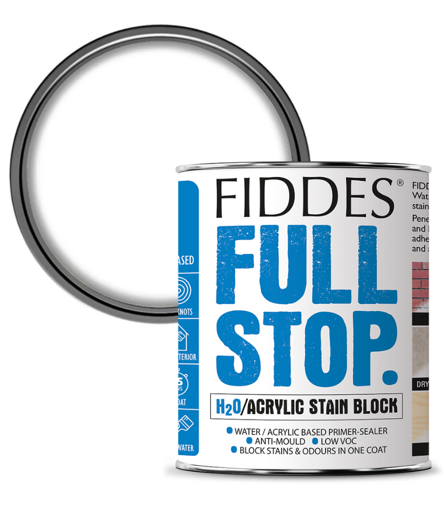 Fiddes Full Stop H2O Acrylic Stain and Odour Block - 5 Litre