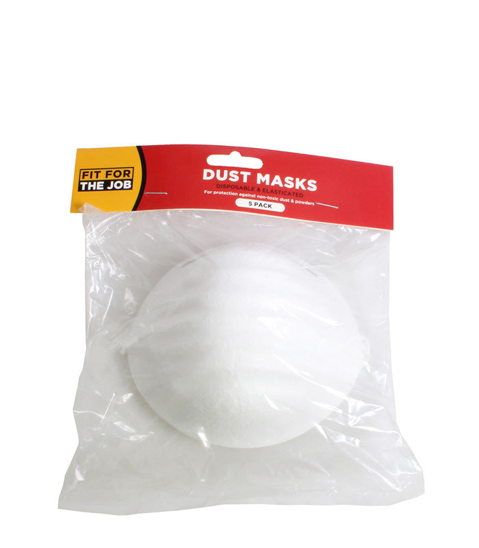Fit For the Job Disposable Dust Masks - 5 Pack