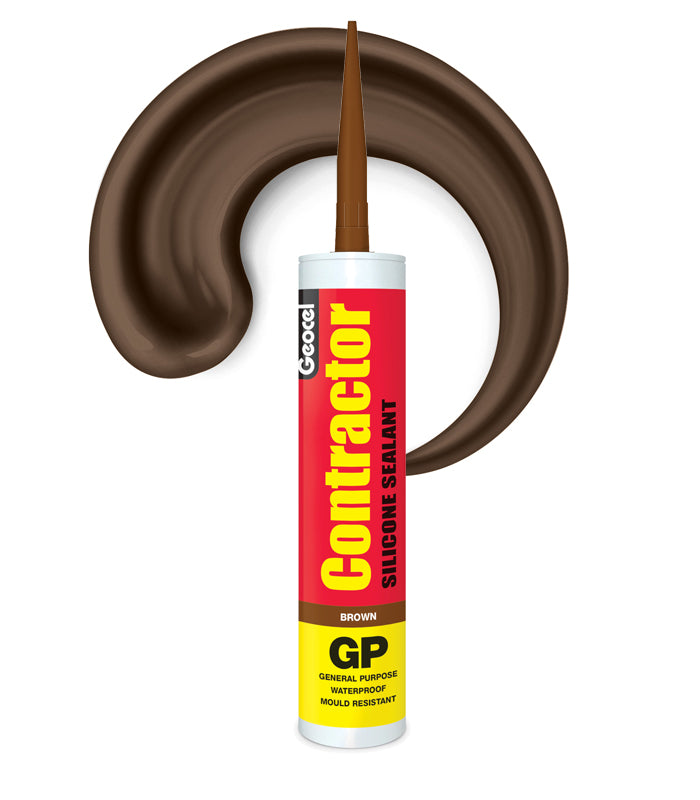 Geocel Contractor General Purpose Silicone 300ml Cartridge - Brown