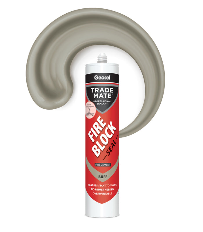 Geocel Trade Mate Fire Block 310ml Cartridge - Buff