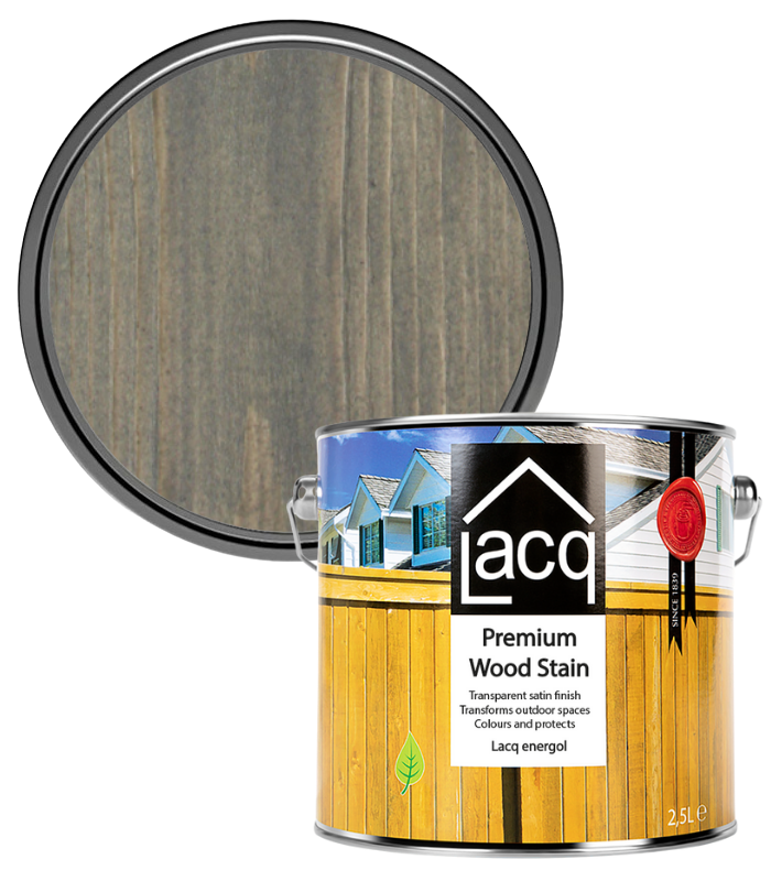 Lacq Energol Premium Wood Stain - Grey - 2.5 Litre