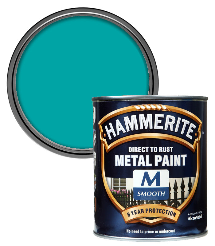 Hammerite - Smooth Direct to Rust - 750ML - Sheer Aqua
