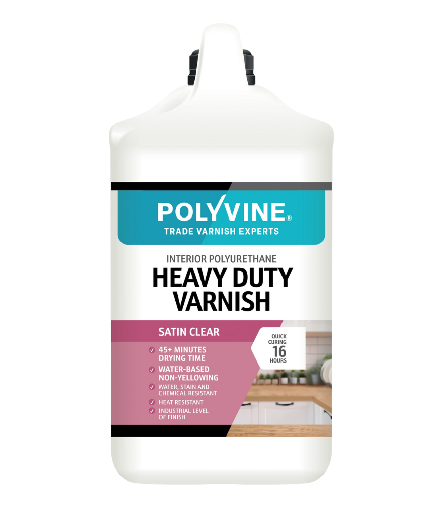 Polyvine - Heavy Duty Interior Wood Varnish - Satin - 4 Litre