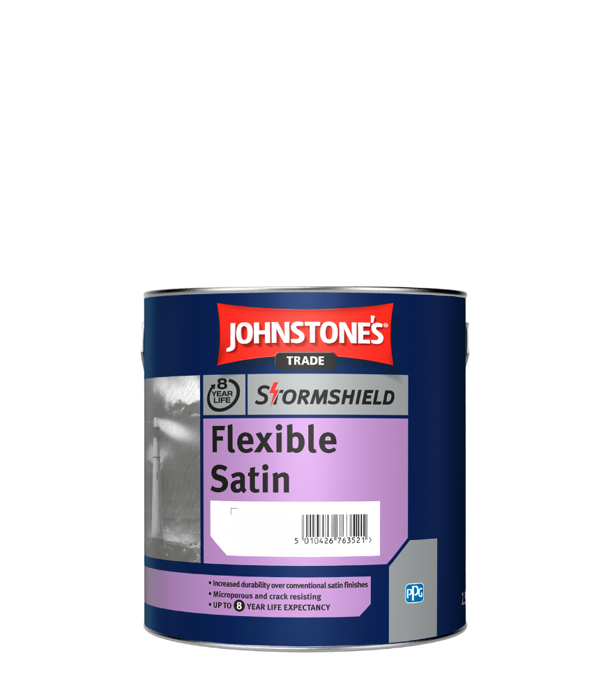 Johnstones Trade Stormshield Flexible Satin Paint - 2.5 Litre